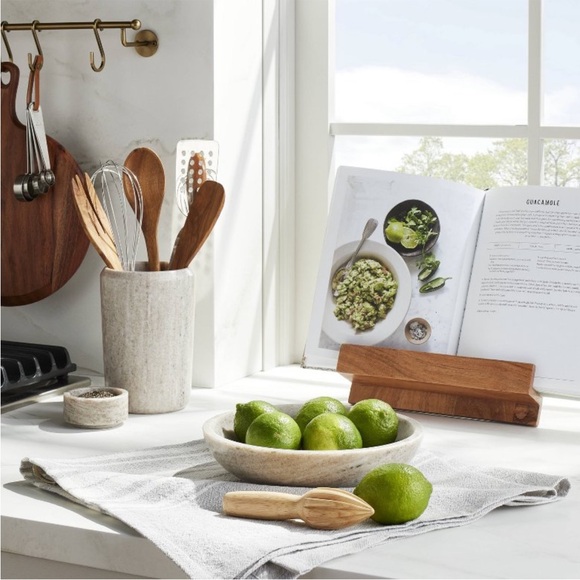 HEARTH & HAND NWT marble utensils storage -warm beige - Picture 3 of 5